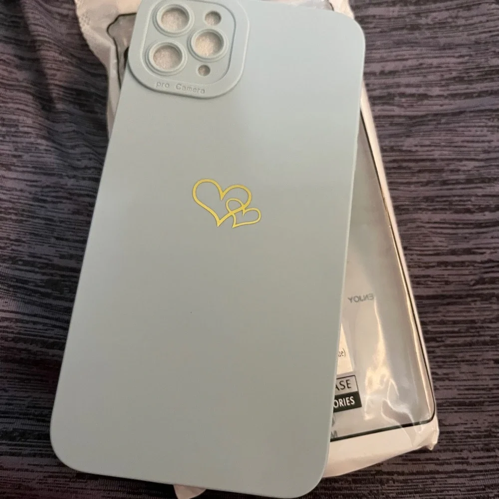 New Aesthetic Pastel Blue Matte Heart Case | iPhone 11 Pro Max (6.5